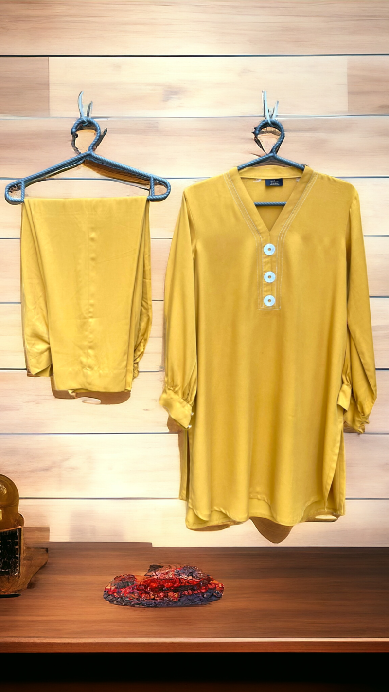 Honey Gold Moondrift Coord Set - linen fabric