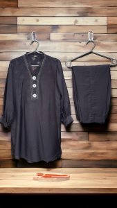 Black Moonlight Moondrift Coord Set- Moonlight Silk