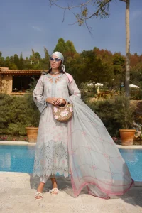 NOOR By Saadia Asad Luxe Chikankaari Unstitched Collection'25 D7-B