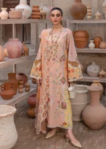 Crimson Tasawar Luxe Lawn Unstitched Collection'25 BONJOUR AND BLOOM - D4B