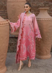 Crimson Tasawar Luxe Lawn Unstitched Collection'25 ALL THINGS OMBRE - D1B