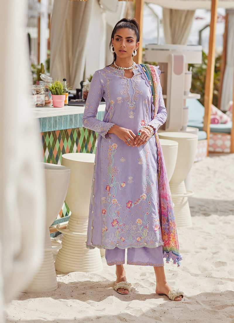 Farah Talib Aziz W E S - Luxury Unstitched Colection 2025 Liliana Lavender