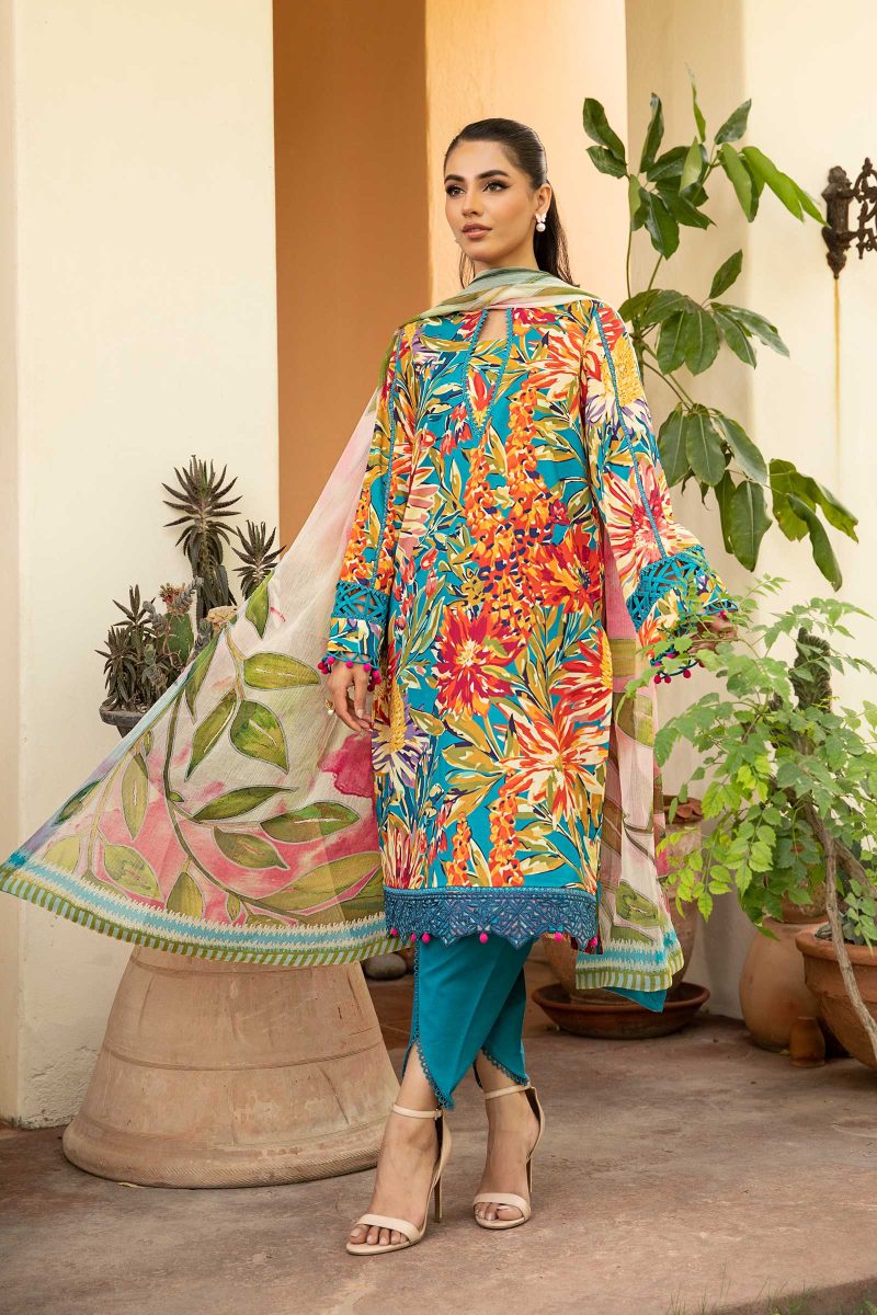 Maria.B M.Basics 3 Pc Embroidered Lawn Unstitched Collection'25 MB-CUS25-903A