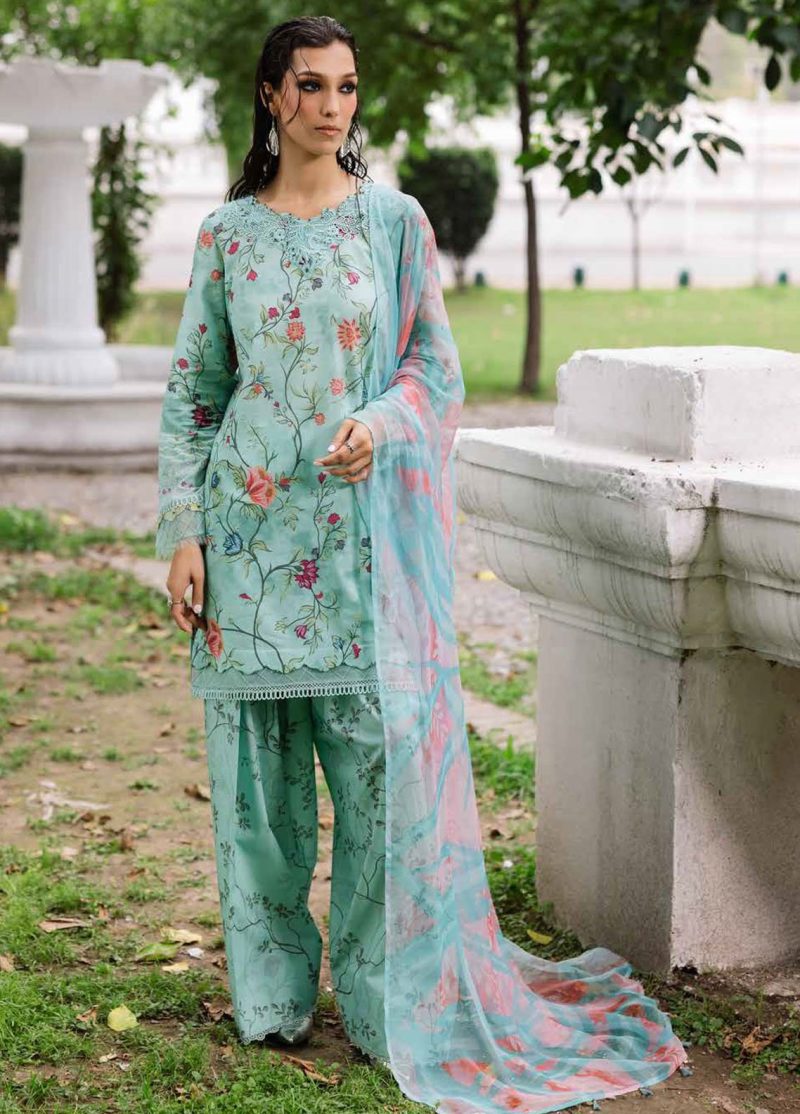 Nureh daily delights lawn collection 2025 Daily Delights by Nureh Chikankari Lawn Suits Unstitched 3 Piece NU25DC DD-03