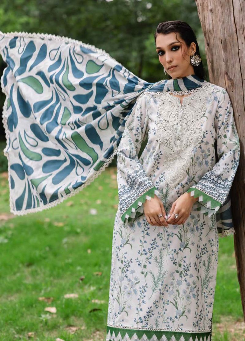 Nureh daily delights lawn collection 2025 Daily Delights by Nureh Chikankari Lawn Suits Unstitched 3 Piece NU25DC DD-07