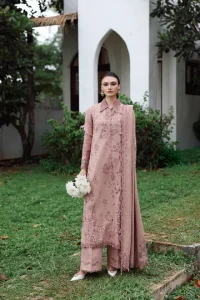 Qalamkar qline linen collection 2025 KL-08 VEIL