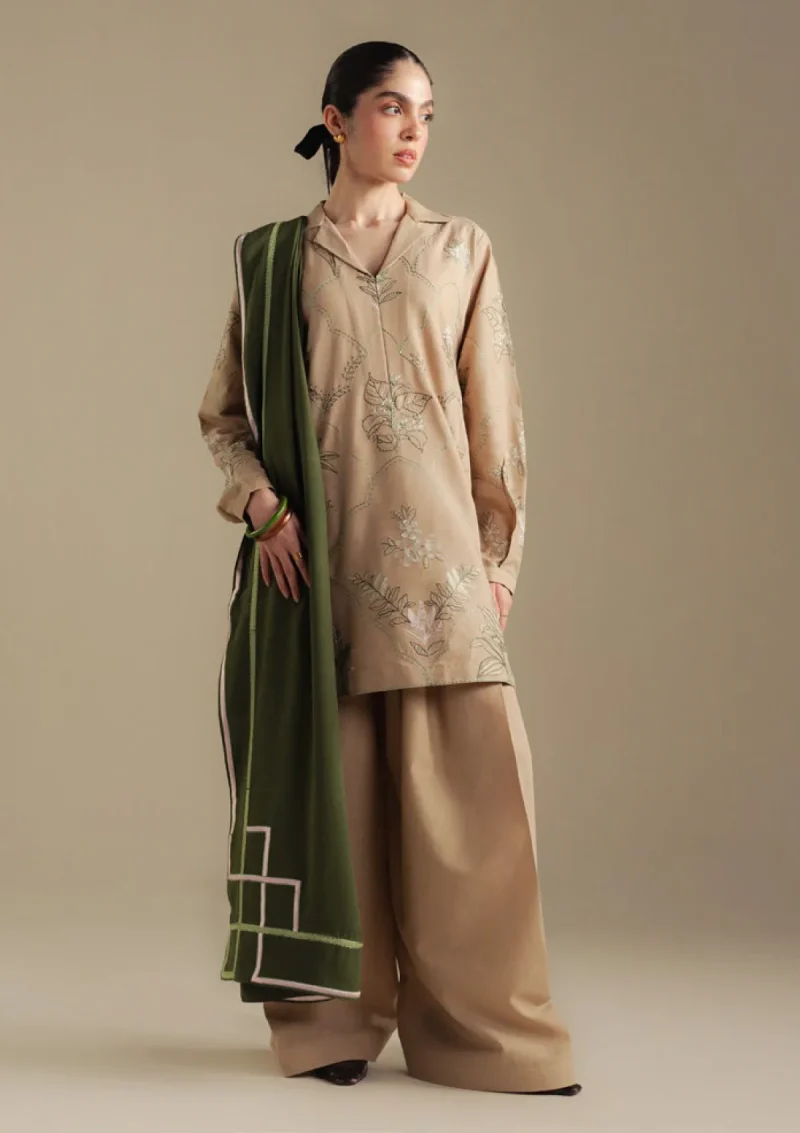 Coco By Zara Shahjahan Winter Unstitched Collection 2025 1A - AMBER