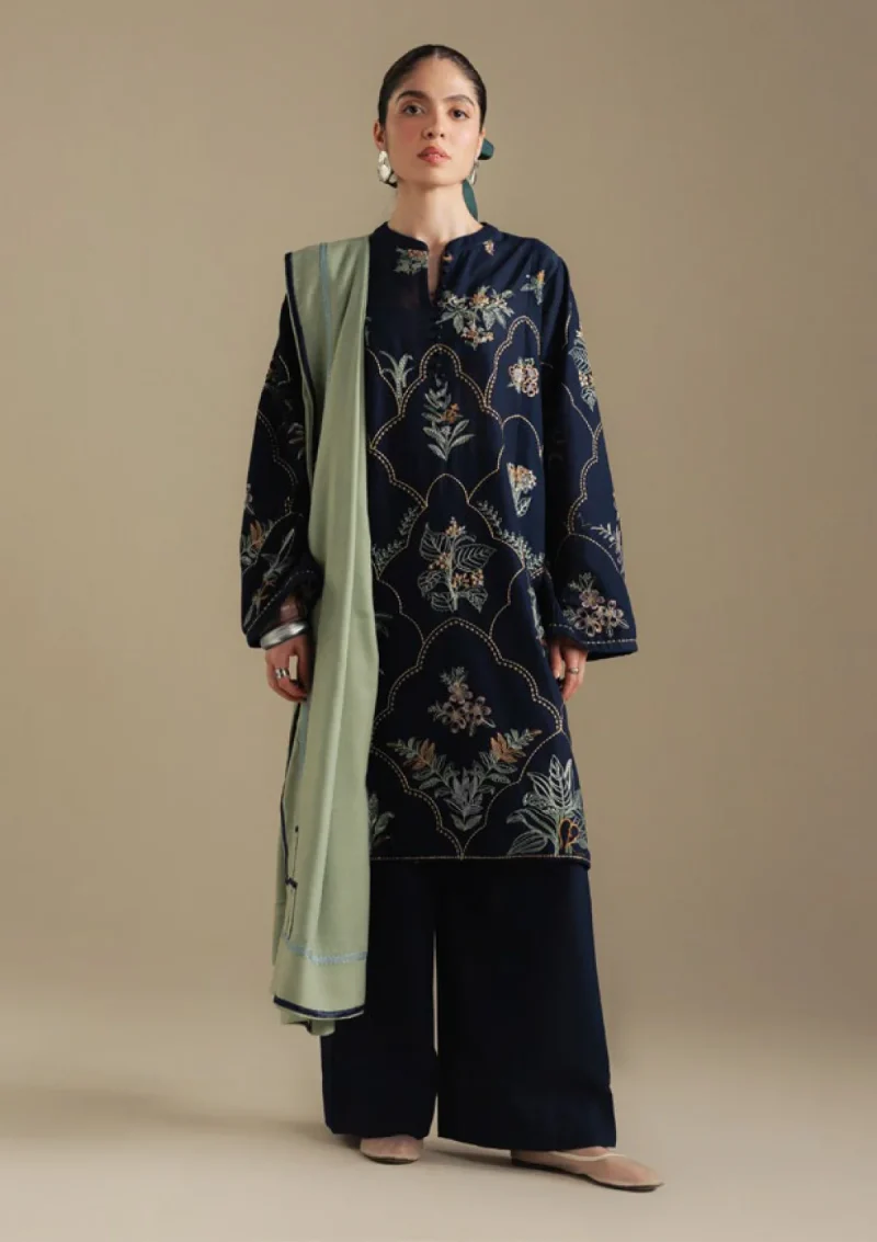 Coco By Zara Shahjahan Winter Unstitched Collection 2025 1B - AMBER