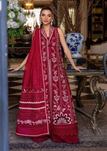 Crimson Flow Luxury Lawn Unstitched Collection 2026 A HANDMADE TALE - 5A